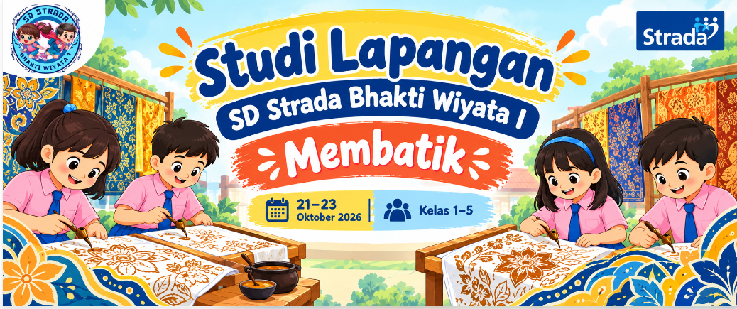 Lestarikan Budaya Bangsa, Siswa SD Strada Bhakti Wiyata I Gelar Studi Lapangan Membatik